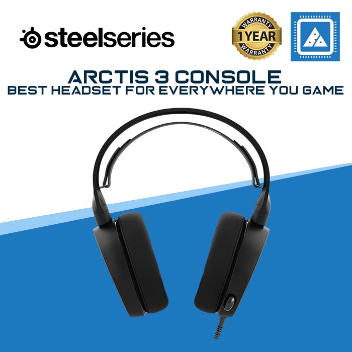SteelSeries Arctis 3 Console - Stereo Wired Gaming Headset for PlayStation 5 / 4, Xbox Series X|S, Nintendo Switch, VR, Android and iOS - Black SteelSeries Arctis 3 Console - Stereo Wired Gaming Headset for PlayStation 5 / 4, Xbox Series X|S, Nintendo Switch, VR, Android and iOS - Black